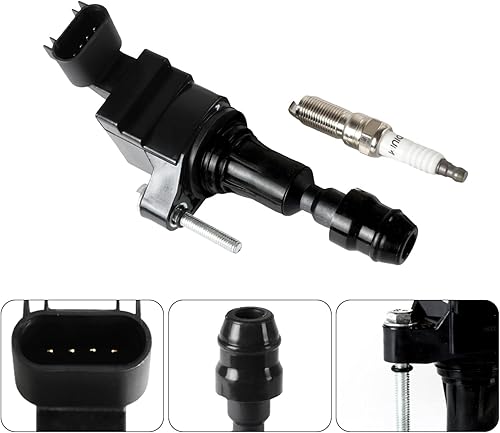 Miniatura 2 de HAYIAUTO Paquete de 4 bobinas de encendido UF491 y bujías de iridio XP5263 compatibles con BUICK CHEVROLET GMC PONTIAC SAAB SATURN 2.0L 2.2L 2.4L L4