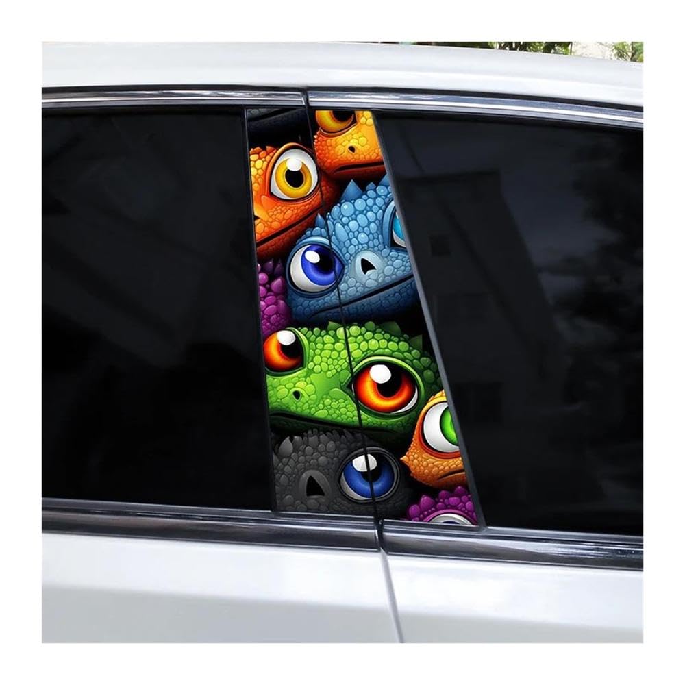 Body Parts 2pcs Car Center Pillar Stickers Quirky DIY Car Door Pillar Decorative Stickers(G)