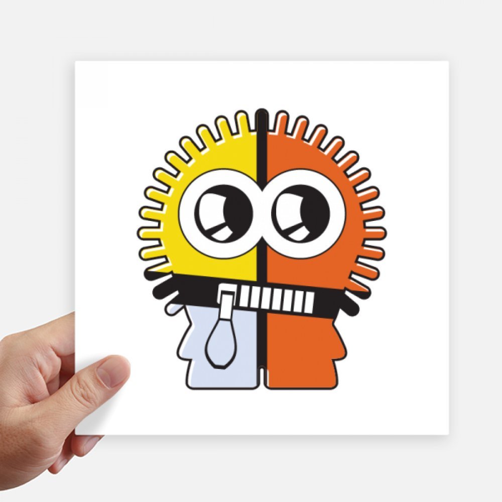 Sticker alien tricolor 20 cm pour masquer les rayures de valise et de moto