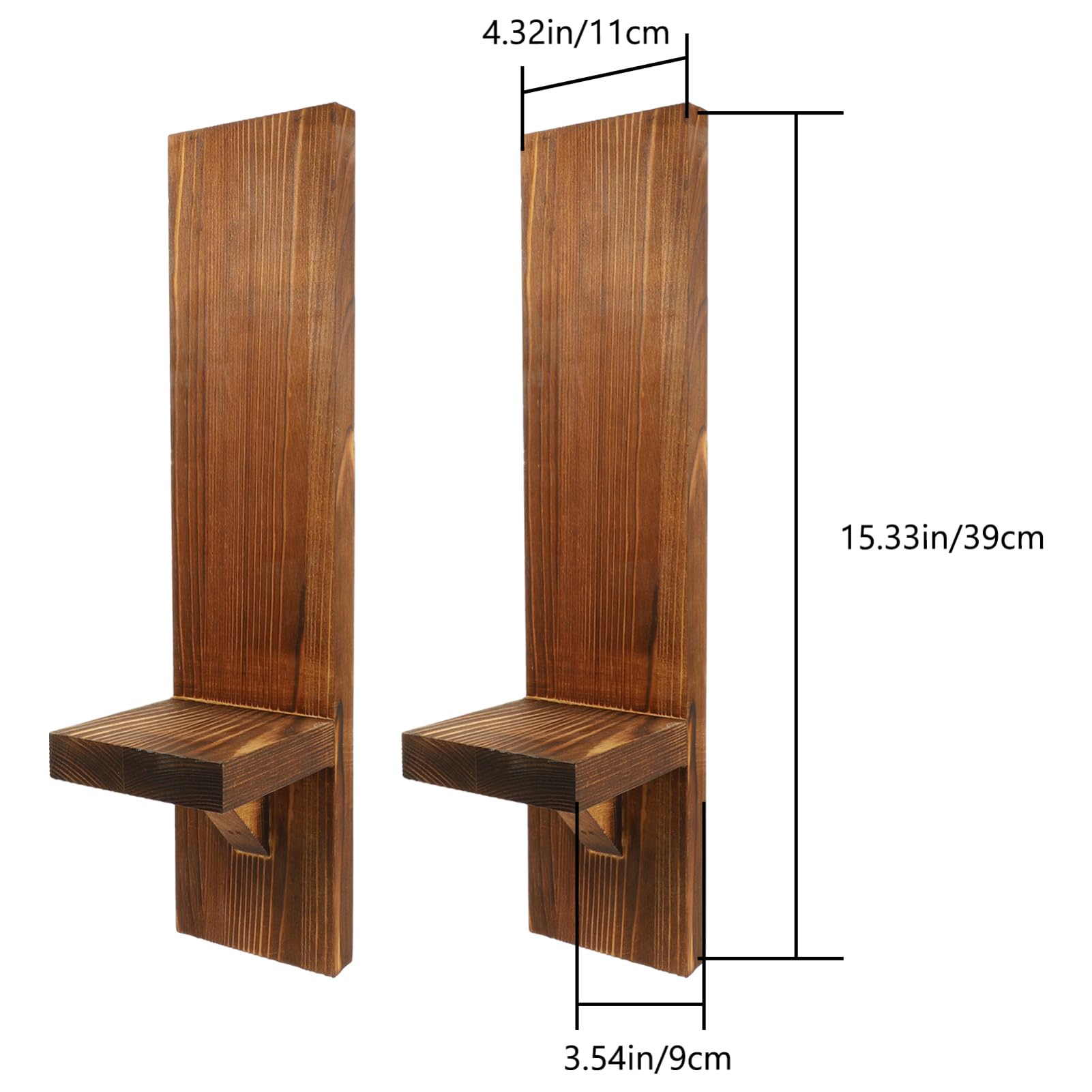 FUNOMOCYA Wooden Wall Mount Candle Sconces Vintage Tea Light Holder Home Decor Rustic Style Wall Hanging