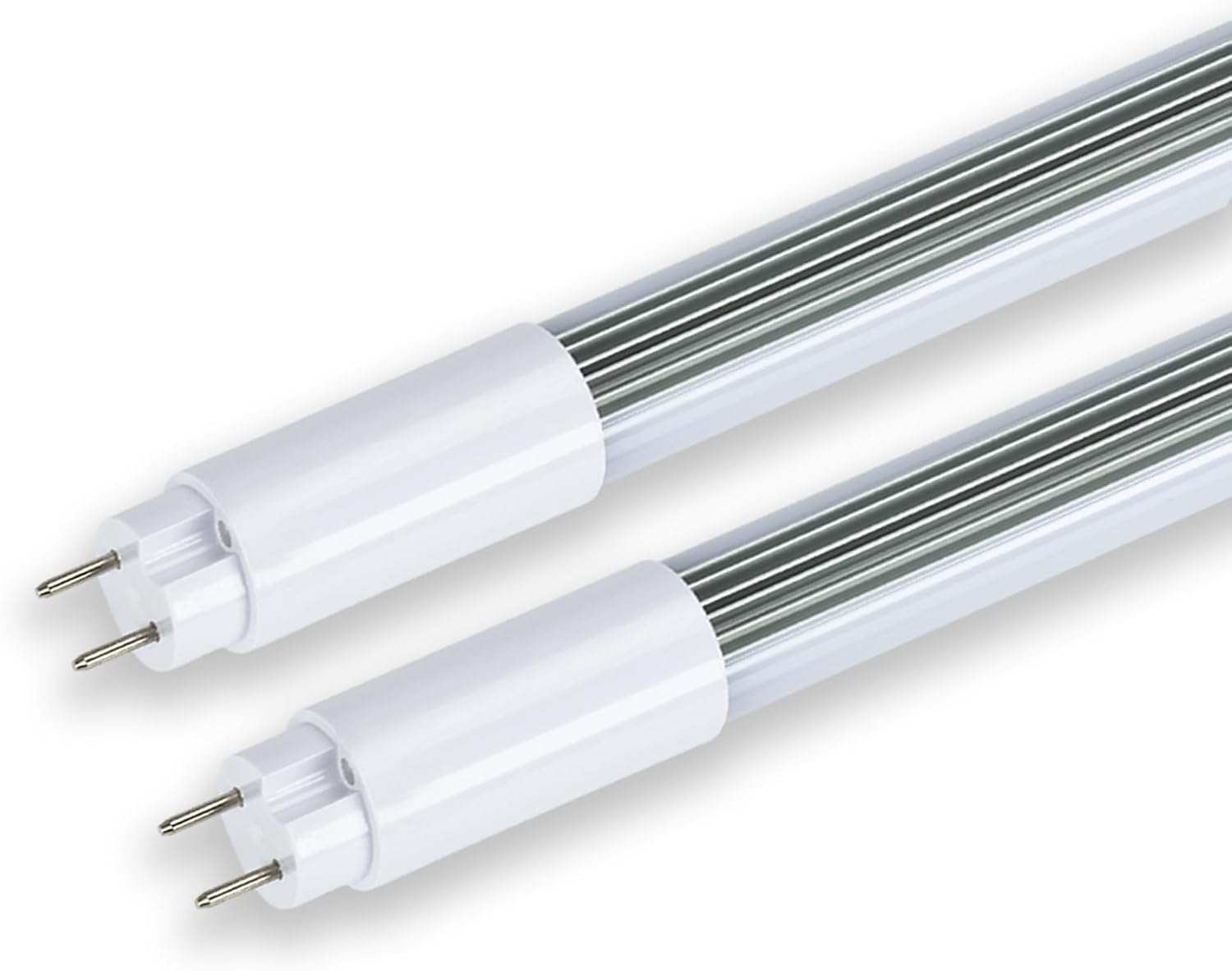 T8 T12 4FT LED Bulbs Light Tube Type A+B 18W 2250LM, F32T8/F40T12 LED Fluorescent Replacement(18W=30W), 5000K Daylight, Plug and Play or Ballast Bypass, Dual-End, UL & DLC Listed(2 pcs) 2 5000k Daylight