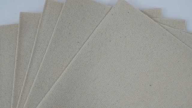Image of KCS 4 /6 pc of 12 inch x 18 inch 18CT Counted Cotton Aida Cloth Cross Stitch Fabric (6 pc, Oatmeal)
