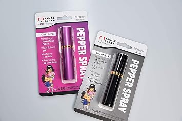 LIPSTICK, Self Defense Teardrop Spray 2 Pieces, Pink + Black