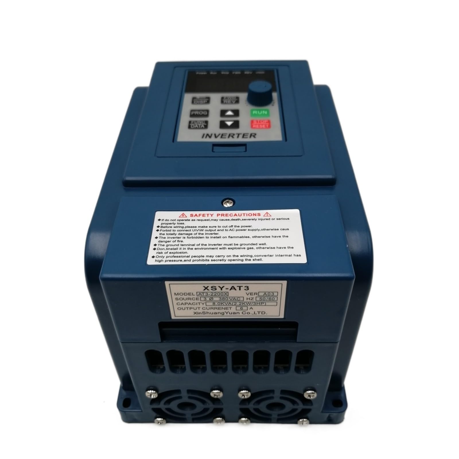 Convertidor de frecuencia variable VFD VFD AC 380V 1.5kW/2.2KW/4KW/5.5KW/7.5KW Variador de frecuencia Controlador de velocidad trifásico Inversor Motor VFD Inversor Rápida disipación del calor(0.75kw