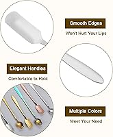 Vista 3 de uxcell 4 cucharas de café expreso de acero inoxidable de 5 pulgadas, cucharas de postre, cucharas de té helado para café, helado, té, azúcar, plata