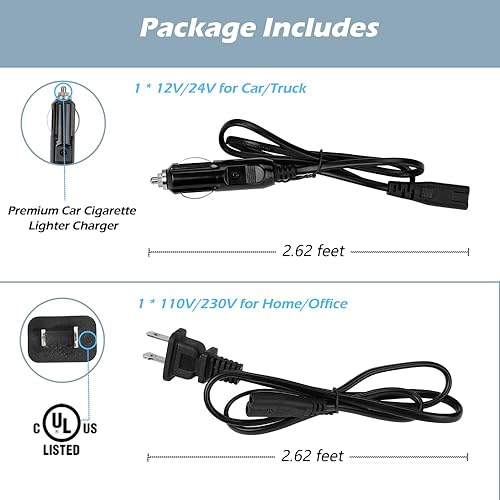 Miniatura 5 de PHIWILLS Uso de automóvil de 12 V24 V, cable de alimentación de uso doméstico de 110 V para caja de almuerzo eléctrica, enchufe de caja Bento de