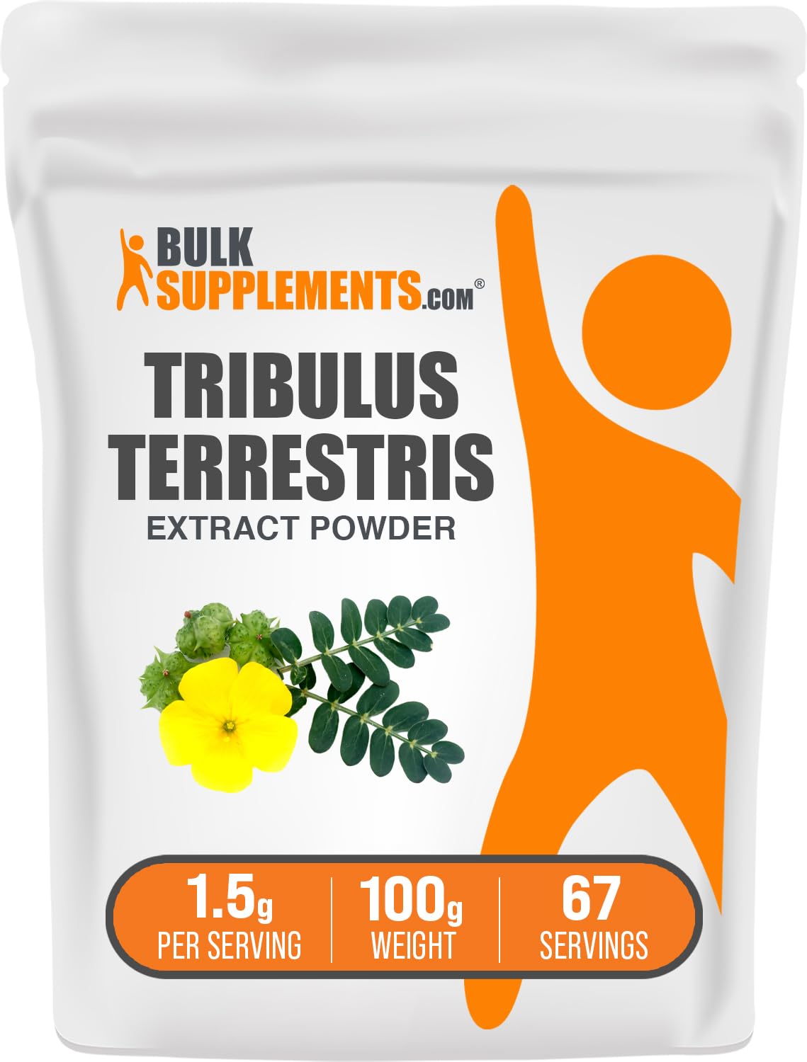 BulkSupplements.com Tribulus Terrestris Extract Powder - Tribulus Terrestris Supplements, Herbal Supplement - Gluten Free, 1.5g per Serving, 100g (3.5 oz) (Pack of 1)