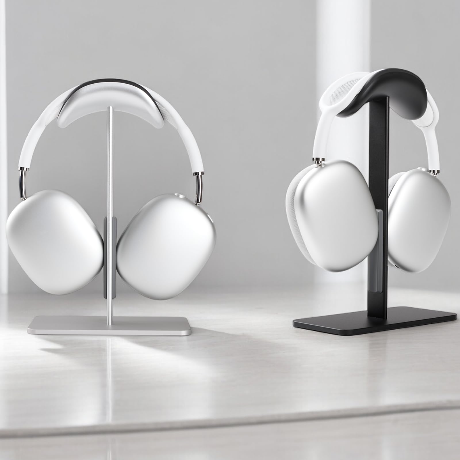 Stand per AirPods Max con Modalità Sleep, Supporto cuffie da scrivania in Alluminio, Base antiscivolo, Superficie antigraffio, Compatibile con altre cuffie (Nero)