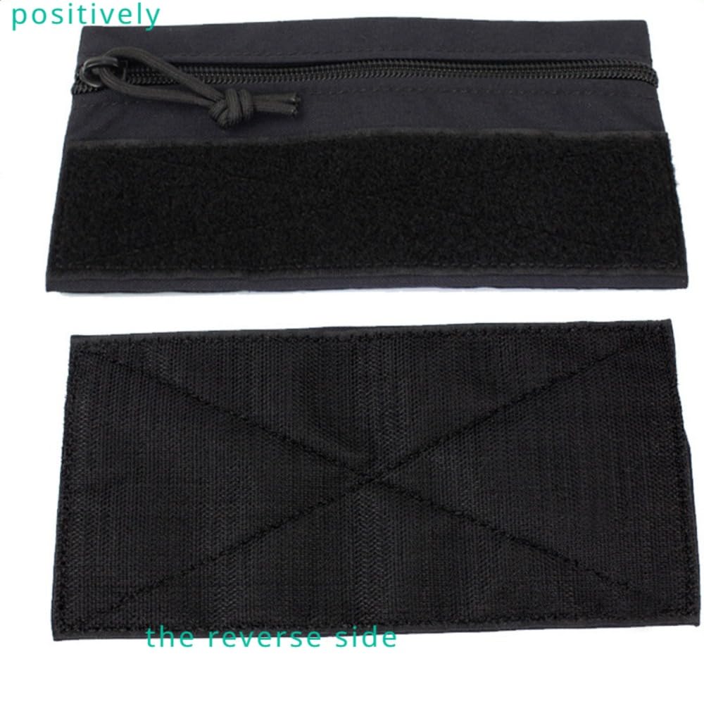 Outdoor Tactical Convenient Hook & Loop EDC Tool Kit Vest Side Hanging Pouch Multi-Purpose Plus Candy Bag Backpack Accessory Pouch (Black)