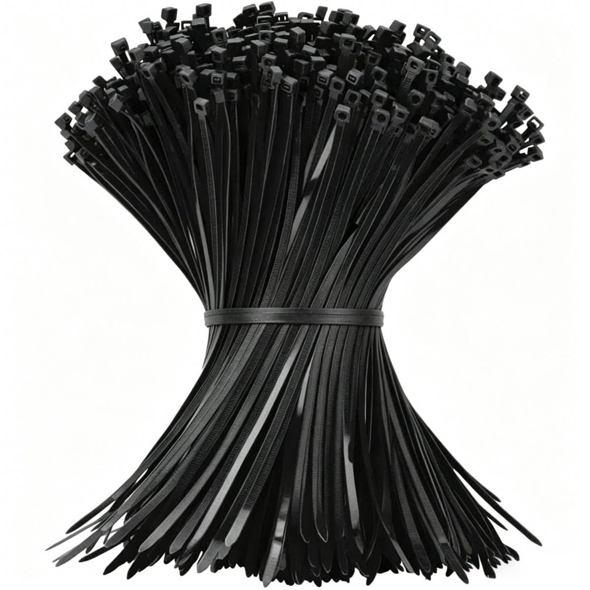 Heavy Duty Black Nylon Cable Zip Ties Tensile Strength Self-Locking Design Durable Wire Ties for Secure Indoor Outdoor-Black-2.5x200mm-1000pcs