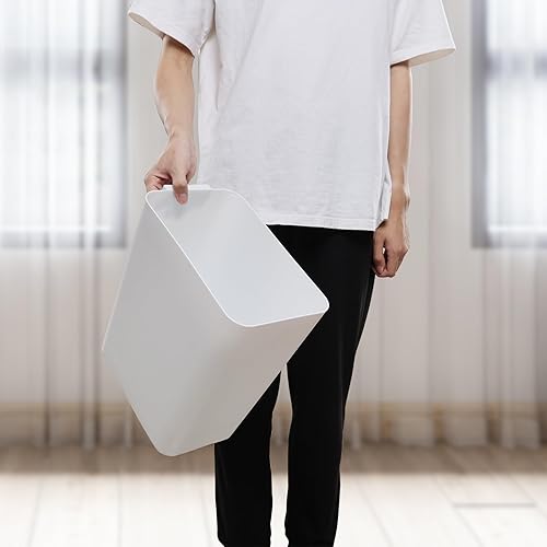 Miniatura 6 de Paquete de 3 cubos de basura de 4.5 galones, para debajo del escritorio, cocina, hogar, oficina, color blanco