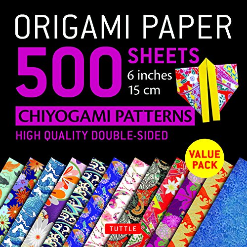 Origami Paper 500 sheets Chiyogami Patterns 6" 15cm: Tuttle Origami Paper: High-Quality Origami Sheets Printed with 12 Different Designs: Instructions for 8 Projects Included