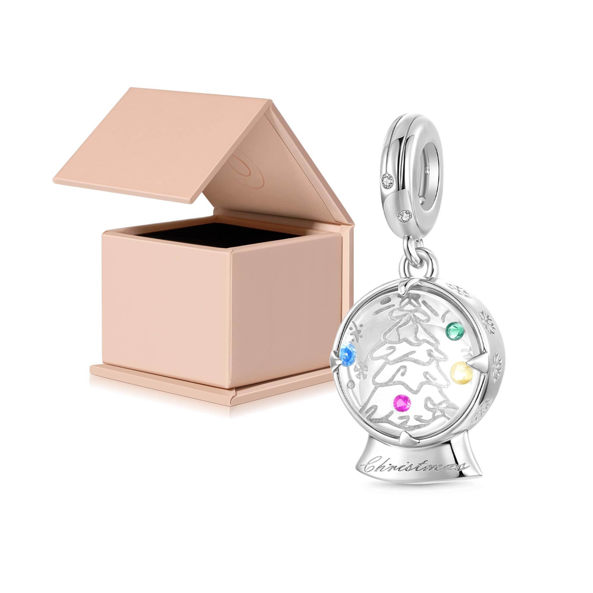 GNOCE Christmas Charm Sterling Silver Pendant Bead