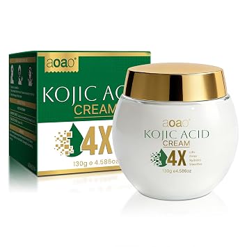 AOAO Kojic Acid Cream, Face & Neck Moisturizer for Uneven Skin Tone