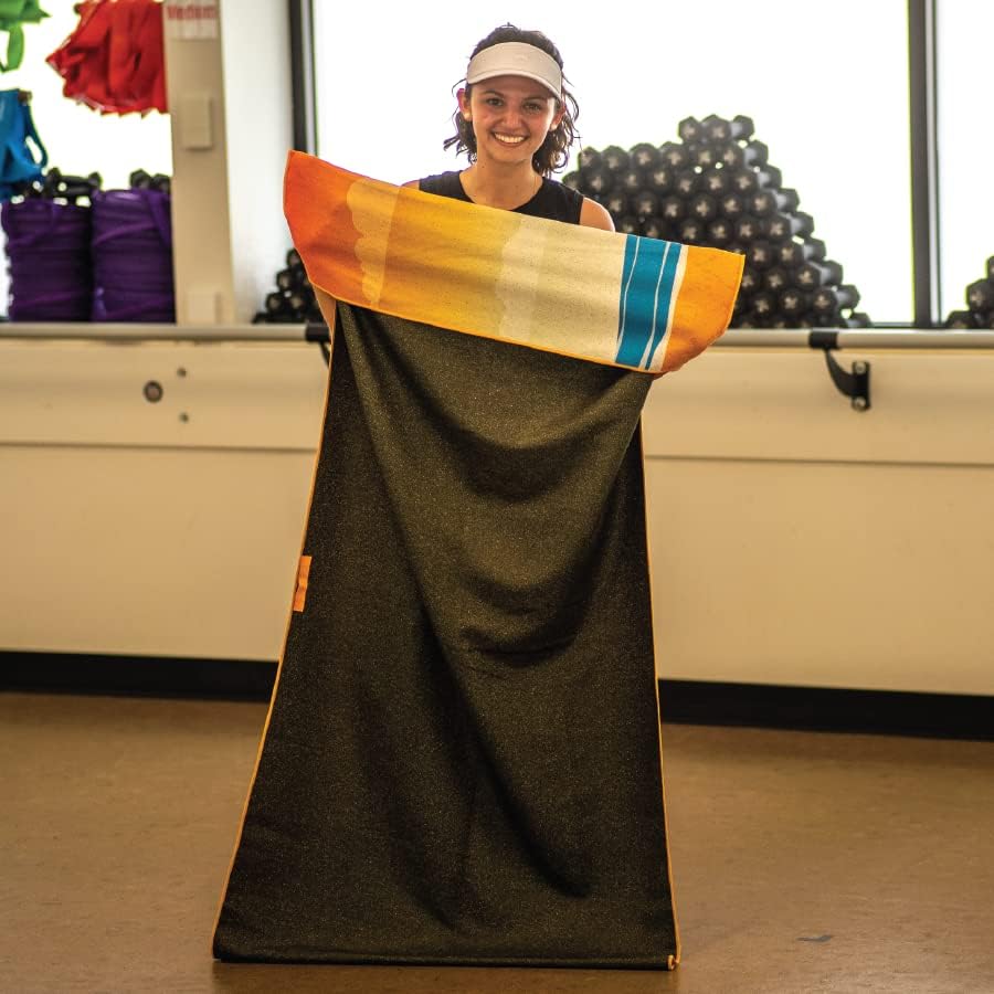 Miniatura 4 de Sprints Toalla atlética para correr, tamaño completo, funda de asiento de automóvil, microfibra de rendimiento (Retro Sunset)