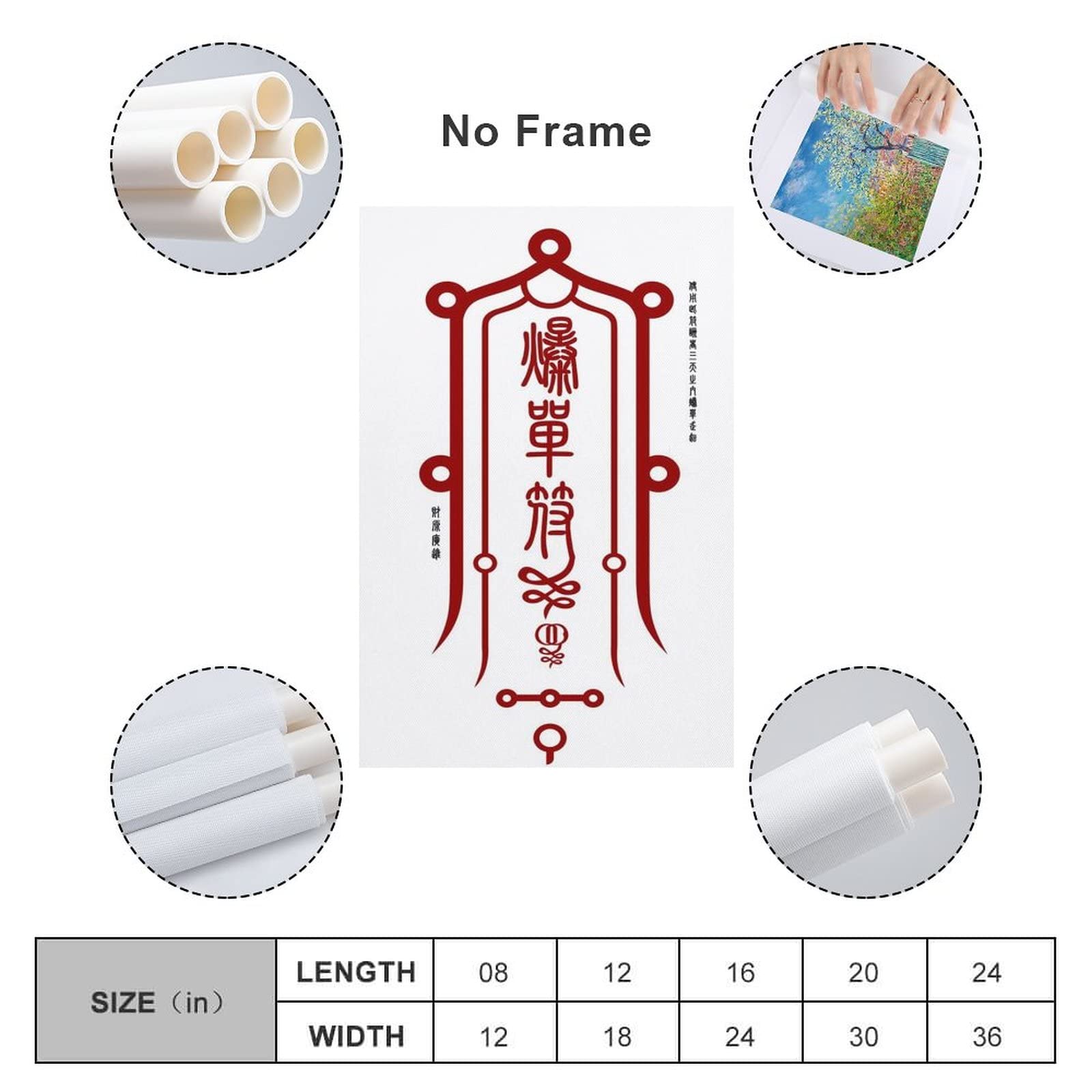 SHIYAN Ancient Rune tapestry Chinese Rune tapestry Taoist Culture Chinese  Runes Taoist Rune Picture Print Canva : Amazon.co.uk: Home & Kitchen