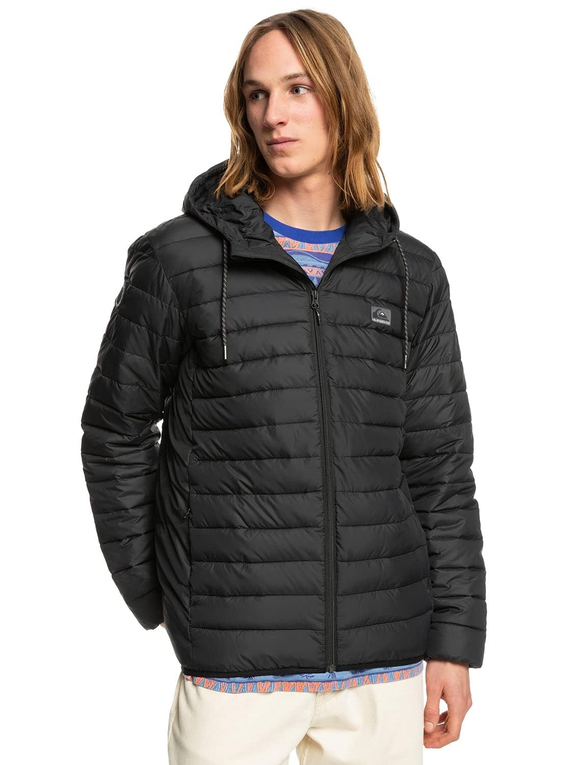QUIKSILVER Young Mens Scaly Hood Jacket, Black, L EU
