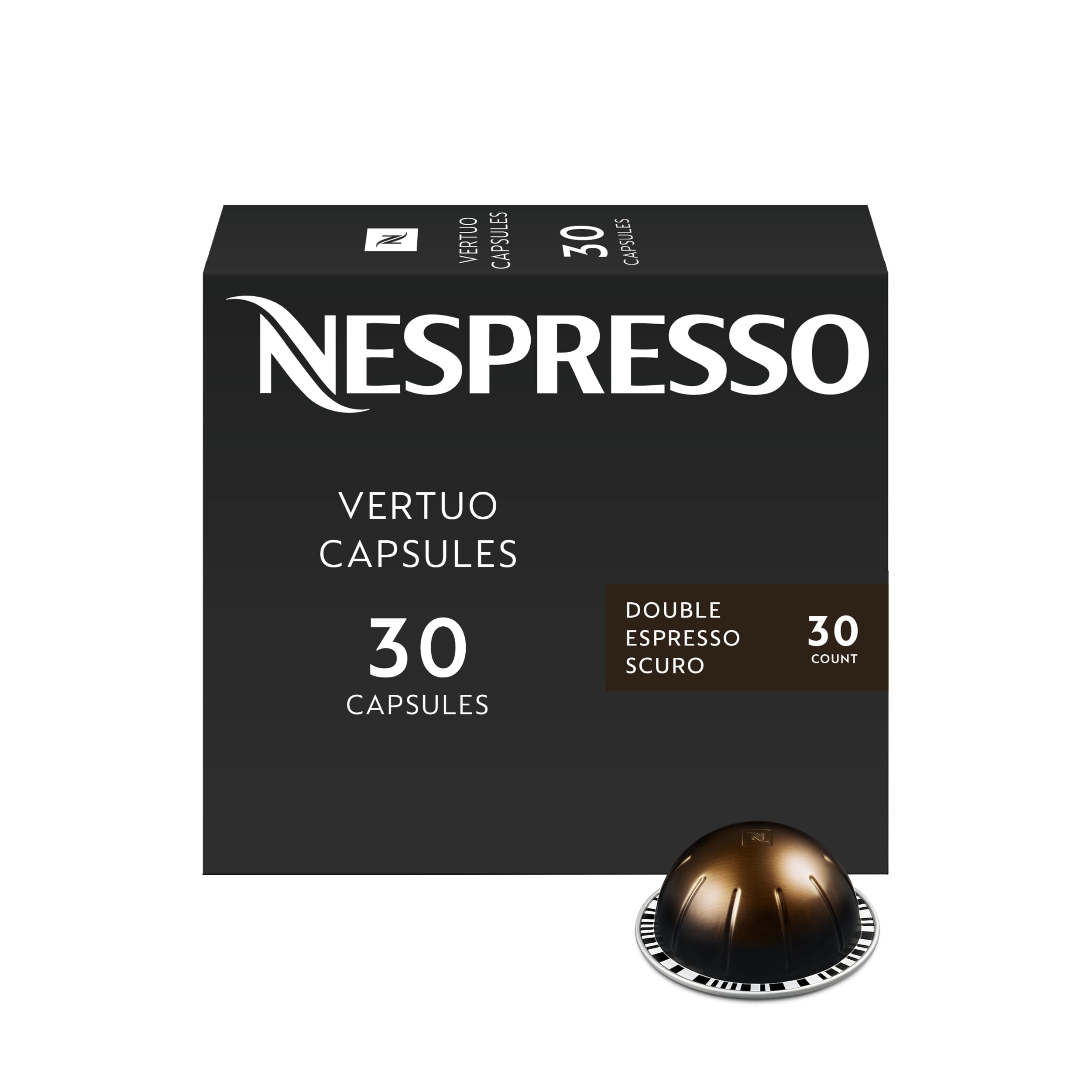 Nespresso Capsules VertuoLine, Double Espresso Scuro, Dark Roast Espresso Coffee, 30 Count Coffee Pods, Brews 2.7oz-image-7