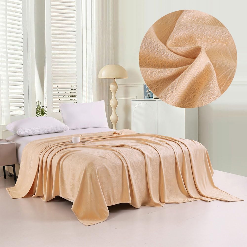 JvFbjLF Hot-sleeper Blanket – Cooling, Blanket Only(Khaki,200x230cm)