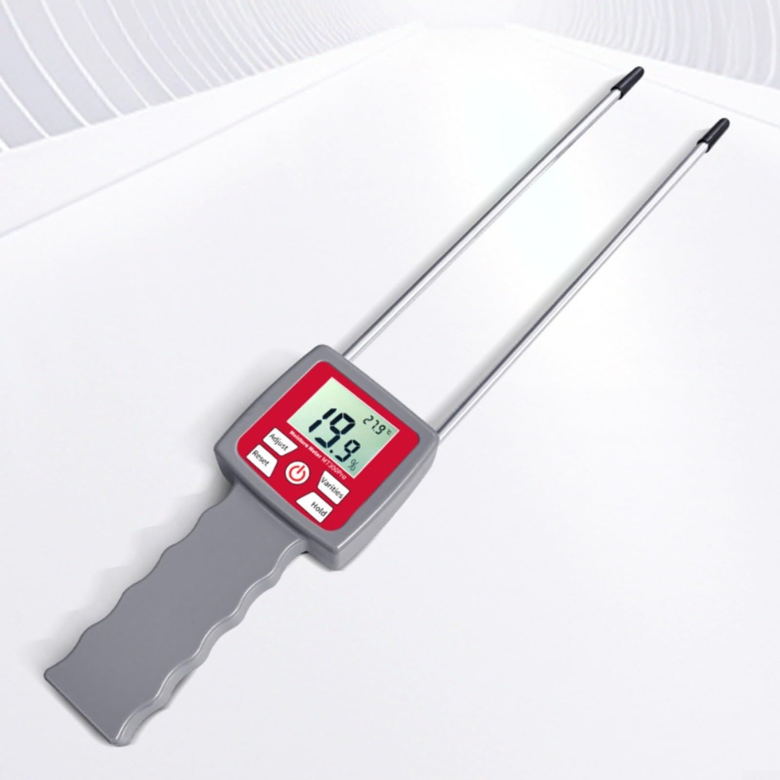 Comprobador digital de humedad para agricultura para heno de papel, 2-30 %, resistente, resistente al agua, pantalla LCD gris