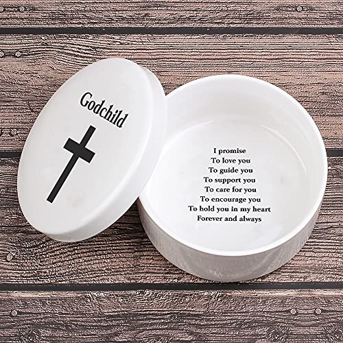 Baby Baptism/Dedication/Christening Keepsake Baptism Gift for Boy Girl from Godparents, Precious Moments Girl Boy With Praying Cross, Godchild, Baptism, Baby Shower, Godchild Christmas from Godmother