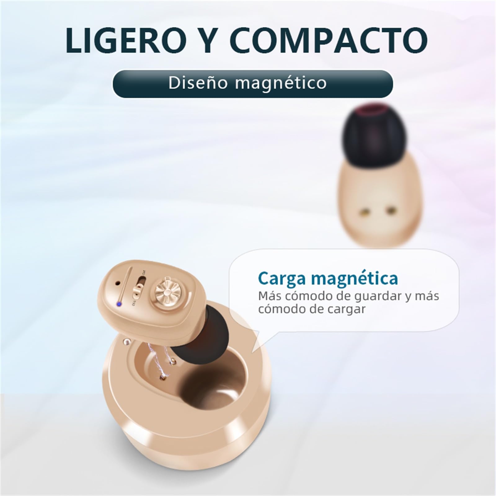 Britzgo Mini Dispositivo Recargable con Soporte de carga,Beige