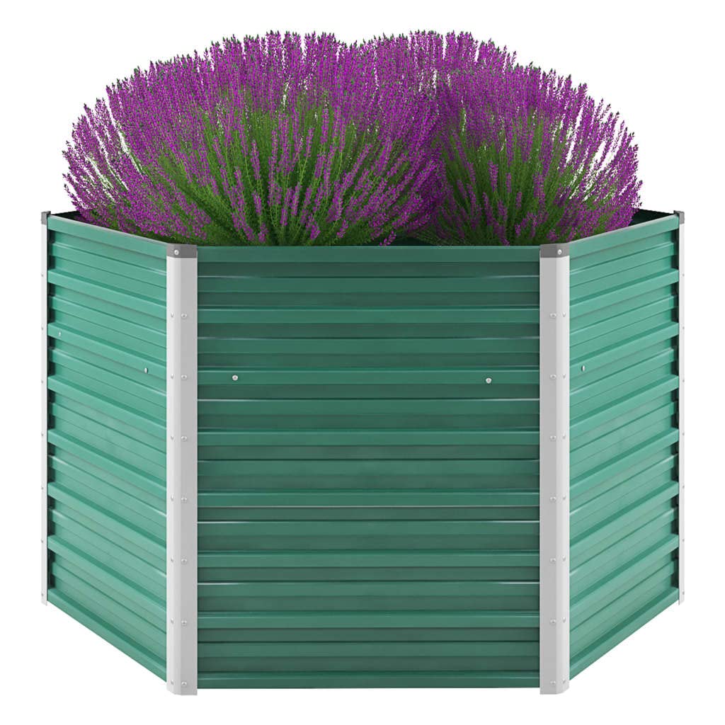 vidaXL Garden Raised Bed - Durable Galvanized Steel, Weather-Resistant Outdoor Planter Pot - 50.8
