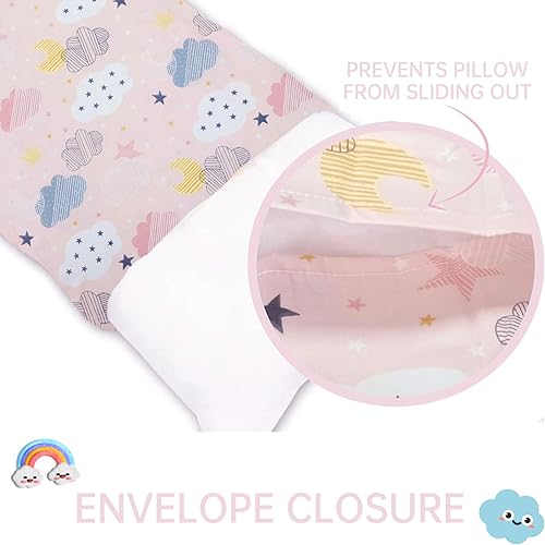 Miniatura 10 de Fundas de almohada para niños pequeños paquete de 2 fundas de almohada 100 algodón se adapta a almohadas de 13 x 18 o 12 x 16 pulgadas para ropa de