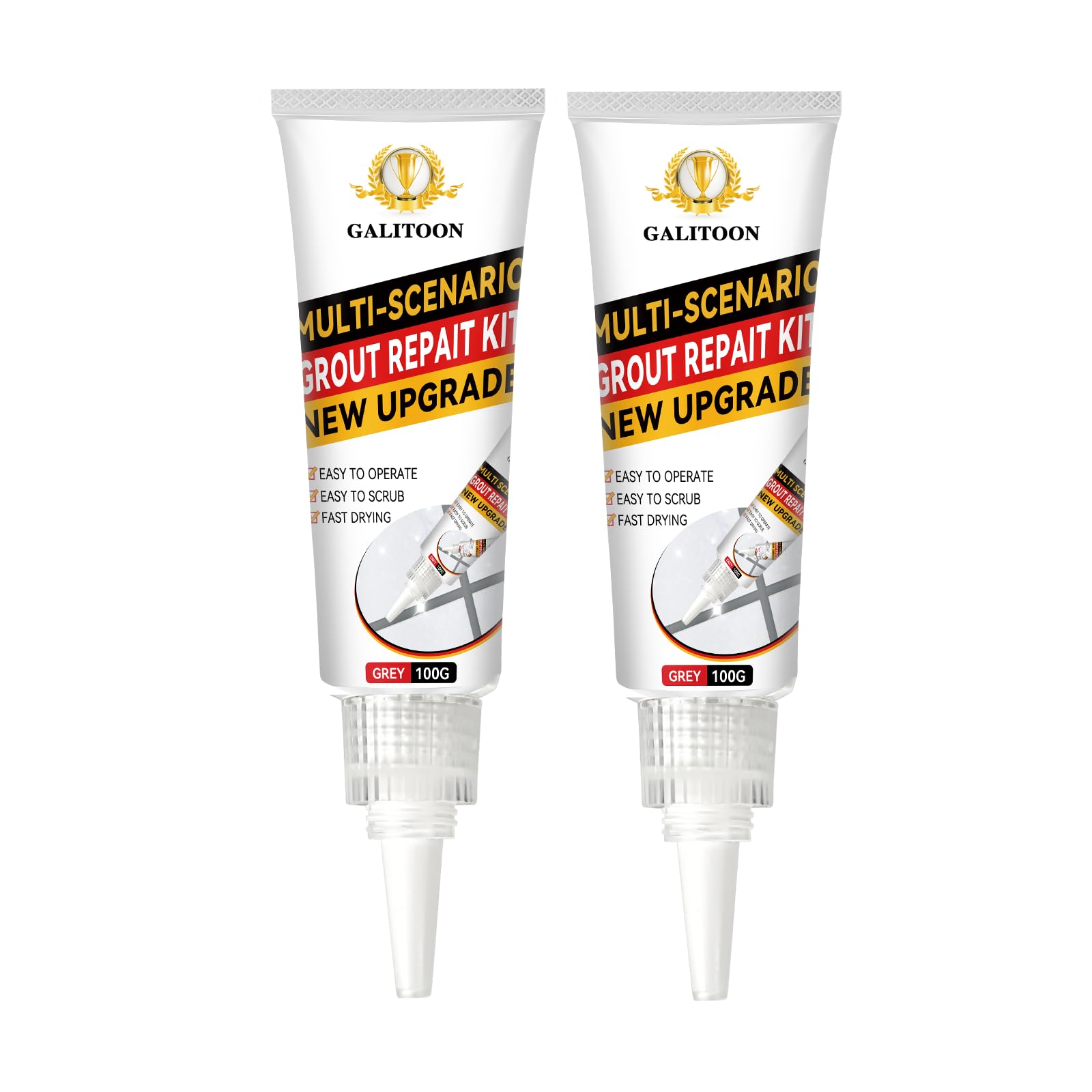 Grout Repair Kit, Fast Drying Tile Grout, Grout Filler, Bathroom Shower Kitchen Floor Tile, Restore and Renew Tile Joints Line, Gaps, Replace Grout Pen (White, 200G) — view 7