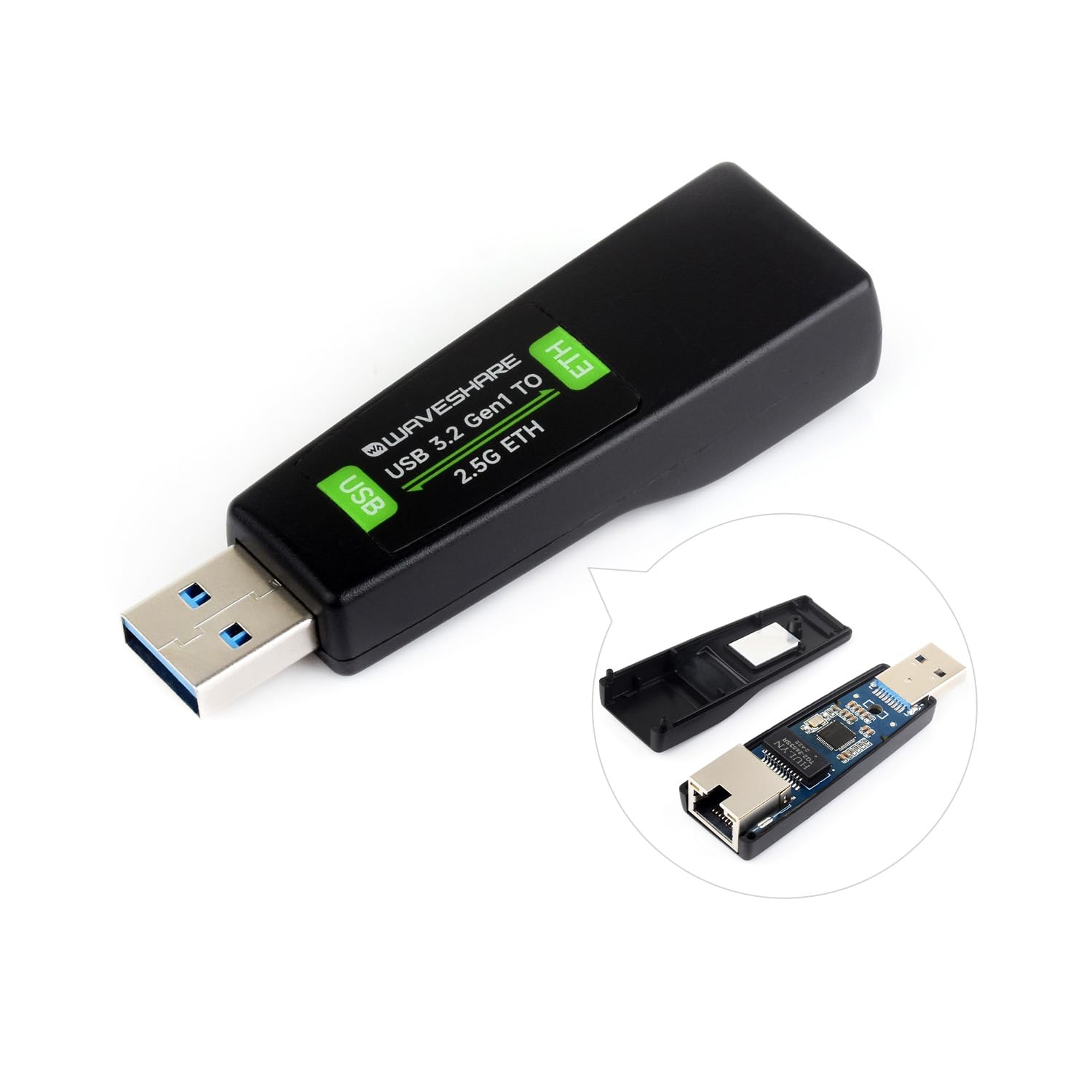 Waveshare Convertisseur de port USB vers Ethernet 2,5 G, réseau haut débit,  adaptateur Ethernet USB 2,5 G sans pilote, compatible avec Raspberry Pi  5/Jetson Nano/PC et Windows/MacOS/Linux/Android : Amazon.com.be: High-tech