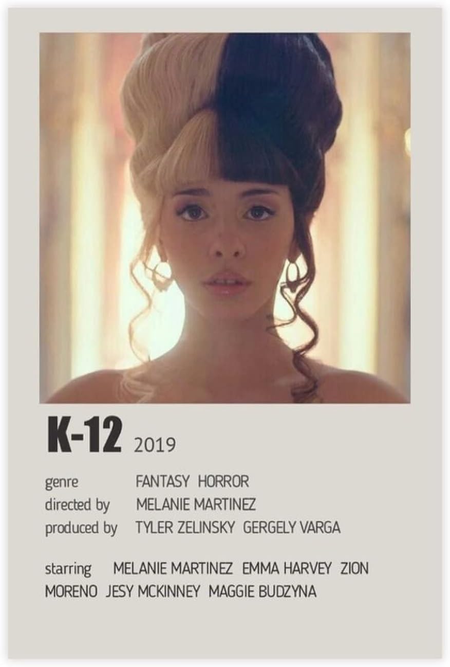 REIPOL Exclusive Art Singer Melanie Martinez Music Cover K 12 Poster 3 Canvas Poster Bedroom Decor Sports Landscape Office Room Decor Gift Unframe-style 12x18inch(30x45cm)