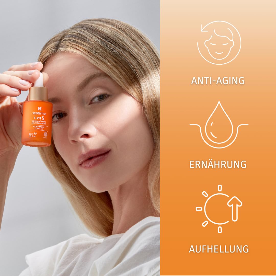 SESDERMA C-VIT 5 Liposomales Gesichtsserum 30 ml Mit 5 Formen Vitamin C | Für alle Hauttypen und einen strahlenden Teint