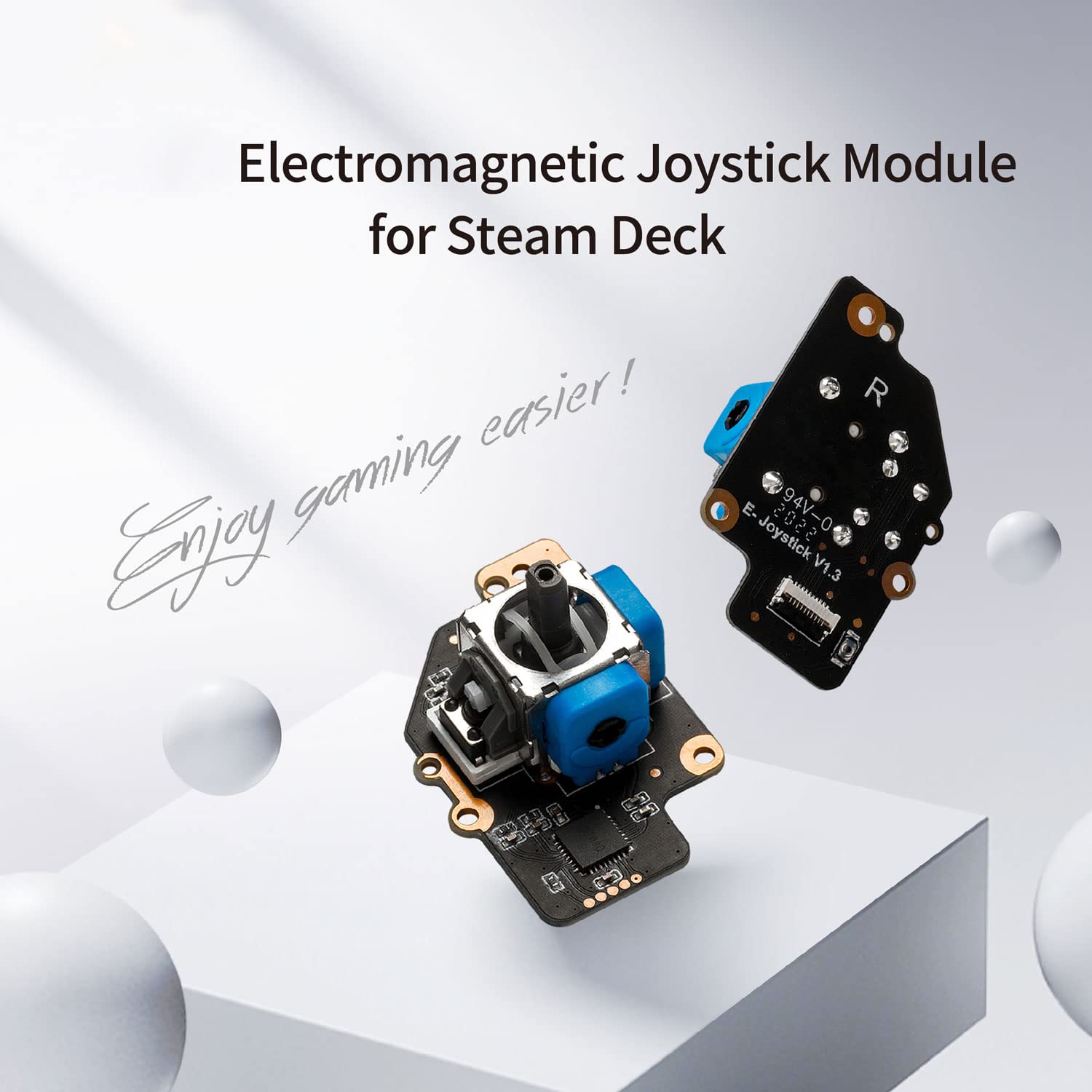 Modulo joystick elettromagnetico per Steam Deck, modulo joystick di ricambio sinistro/destro, kit di riparazione per Steam Deck (confezione da 2)