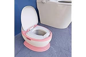 Toddlers Potty Training Toilet with Flushing Sound for Girls - Baby Pink
