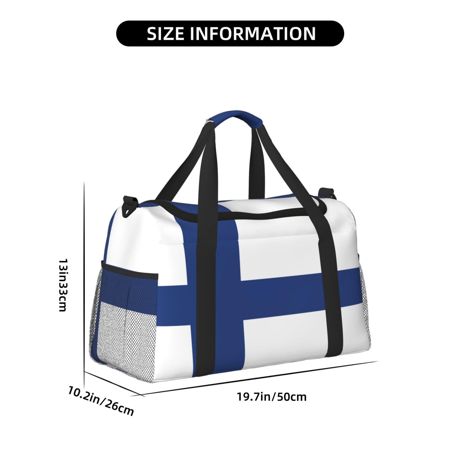 Fińska flaga torba na ramię kobiety mężczyźni podróżna torba crossbody torebka torba na ramię torebki robocze codzienna torba hobo