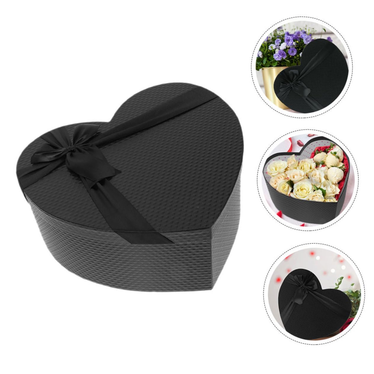 OKUMEYR Herzförmige Geschenkbox aus Papier und Haltbar für Blumenarrangements und Valentinstag Einfach zu Verwenden und Aufzubewahren Schlichtes Design mit Feiner Verarbeitung