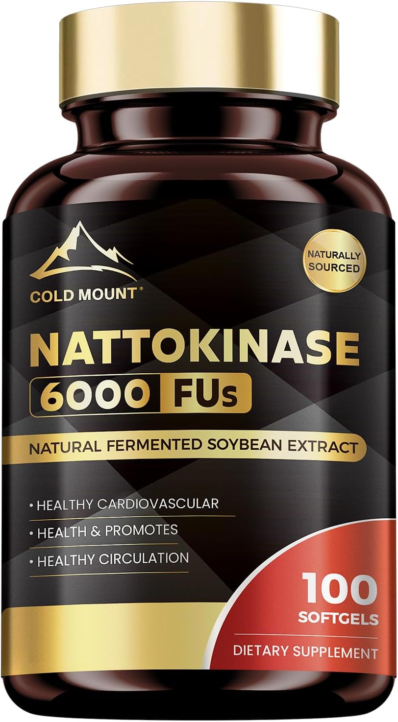 Nattokinase Supplement, Support Heart & Brain Health, 100 Softgels