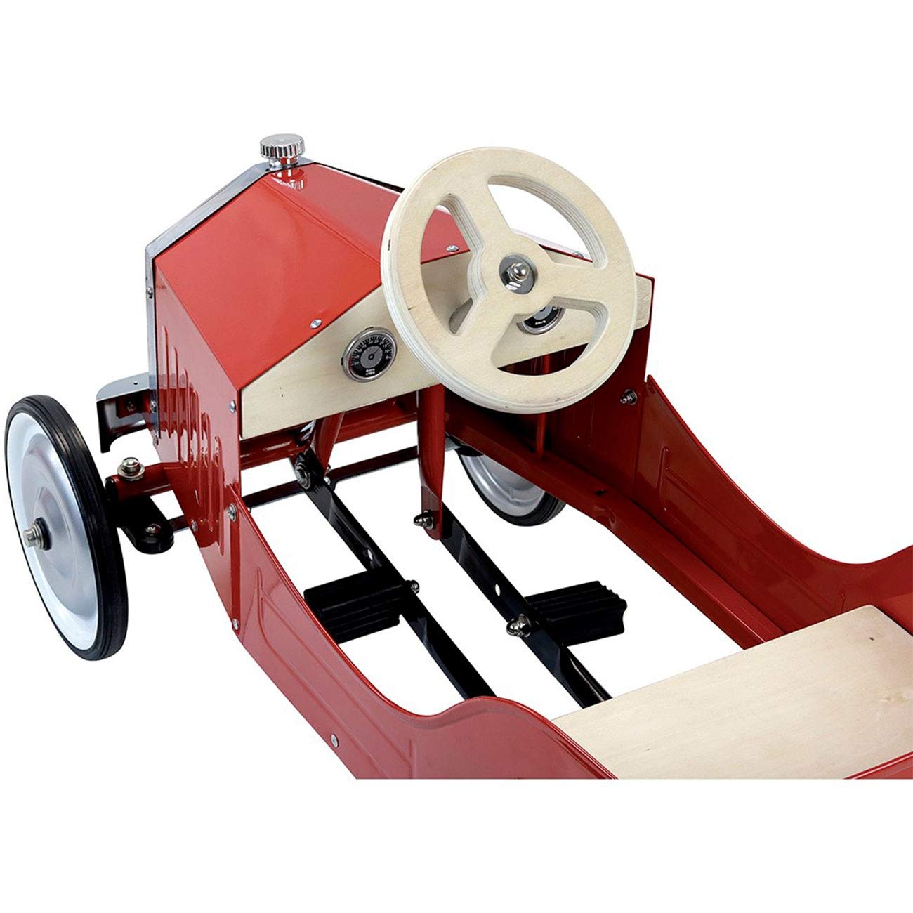 Vilac Large Vintage Metal Pedal Car - Red. A Childs Racing Machine