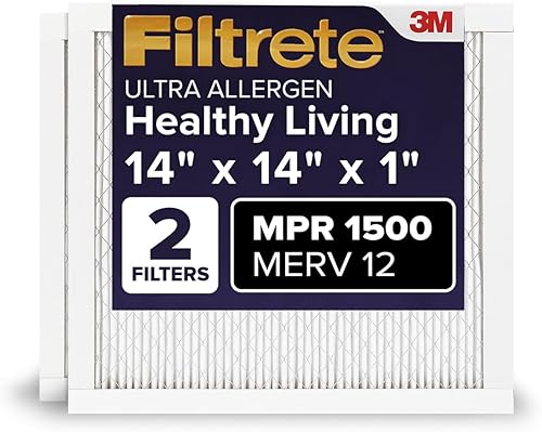 Miniatura 4 de Filtrete - Filtro de aire para horno MPR 1500 MERV 12, ultra protección contra alérgenos para una vida saludable, paquete de 2 unidades (dimensiones