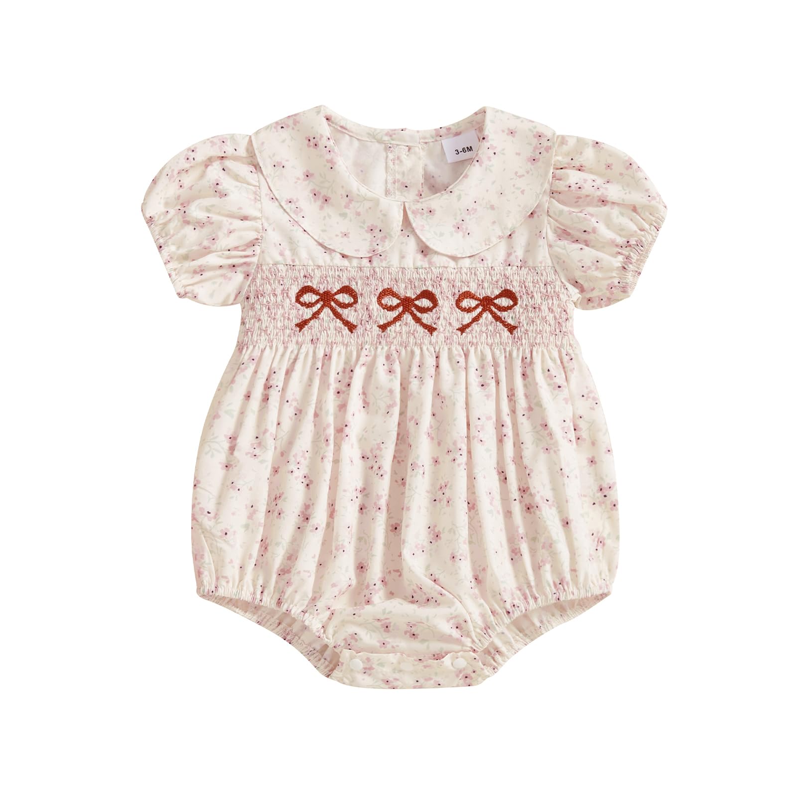 Summer Outfit Infant Baby Girl Clothes Floral Short Sleeve Romper Bodysuit Jumpsuit Tops