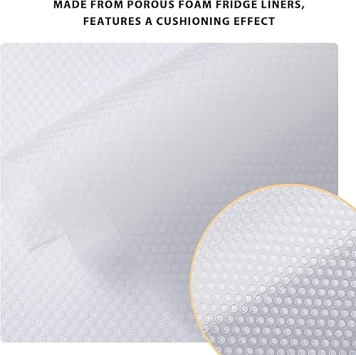 Miniatura 10 de AKINLY Paquete de 9 alfombrillas para refrigerador lavables impermeables para nevera estantes cajones manteles de refrigerador para estantes 3 rojo3