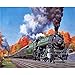 Viiegor Diamond Painting Kits Complets Train De Sifflet, Broderie Diamant Painting Complet Train Rail Paysage, Peinture Diamant Point De Croix Diamant Arts Craft Pour Home Décoration Murale 30x40cm
