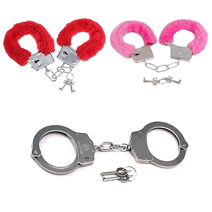 Buy Kaku Fancy Dresses Hand Cuffs for Kids/Phenovo Police Cop Sheriff