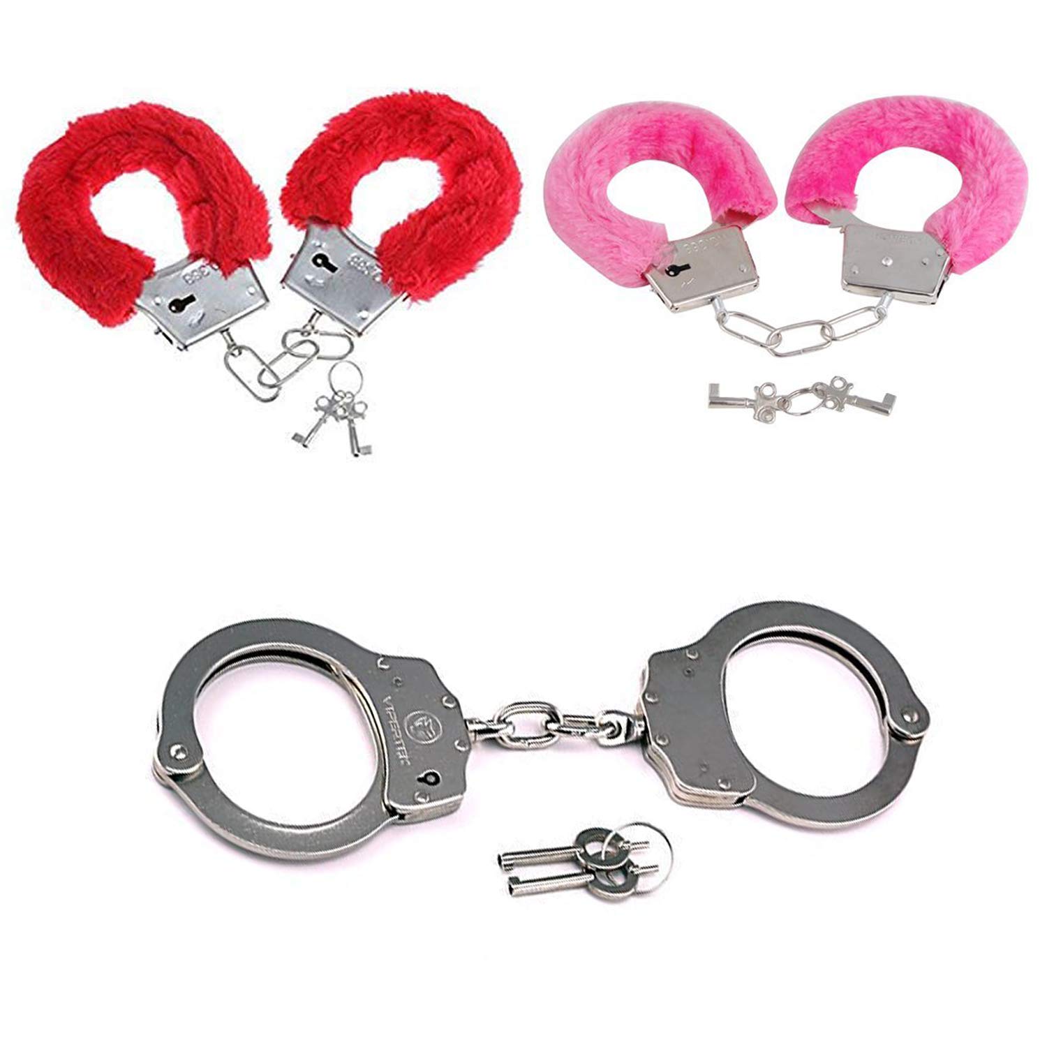 Buy Kaku Fancy Dresses Hand Cuffs for Kids/Phenovo Police Cop Sheriff