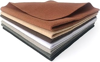 Misscrafts 7pcs 18" X 18" 1.4mm Thick Soft Felt Nonwoven Fabric Sheet Pack DIY Craft Patchwork Sewing Square Assorted Colors (Brown Series)