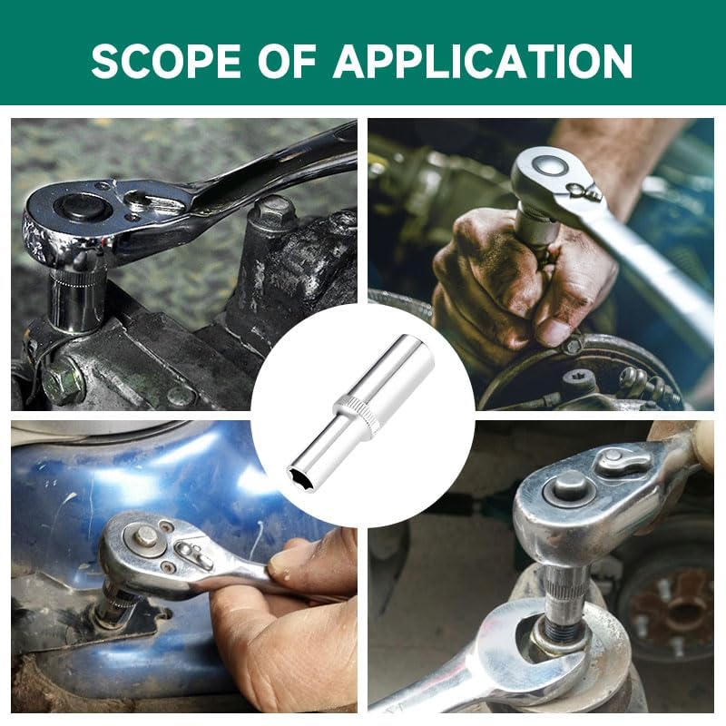 2 PCS 10x64mm Inch Drive Impact Socket Set, Ratchet Set for Home DIY Daily Maintenance, Industrial Decoration - Image 4