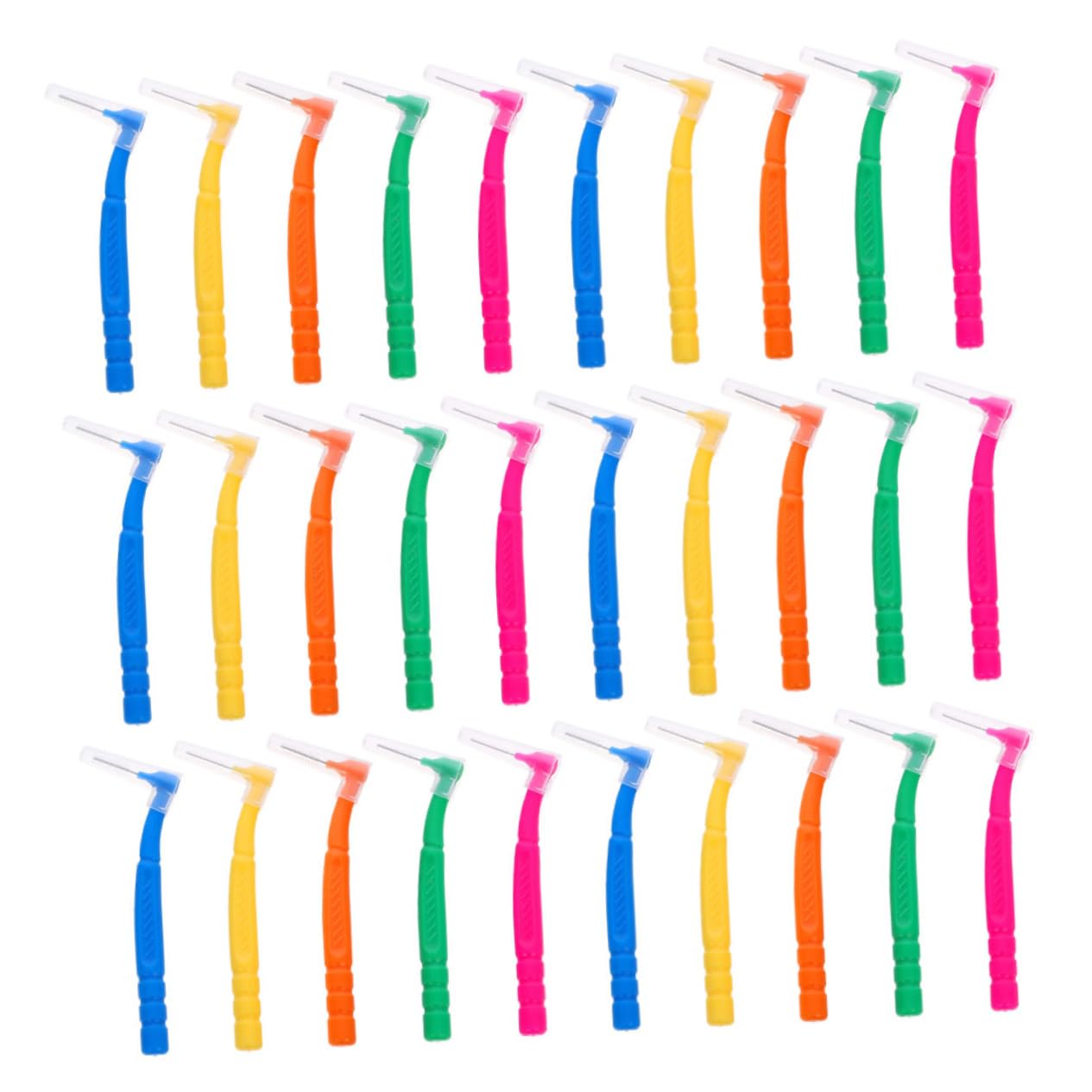 VALICLUD 5 Set Spazzolino Interdentale Dente Orale Portatile Spazzolino Da Denti Interdentali Pennello Più Detergente Detergenti Per Denti Spazzolini Da Denti Quotidiani Plastica 30 Pezzi*5