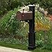 Mayne Newport Plus Mailbox Post with Standard Arm – Weather-Resistant, Durable Classic Design – Easy-to-Install Outdoor Mailbox Post