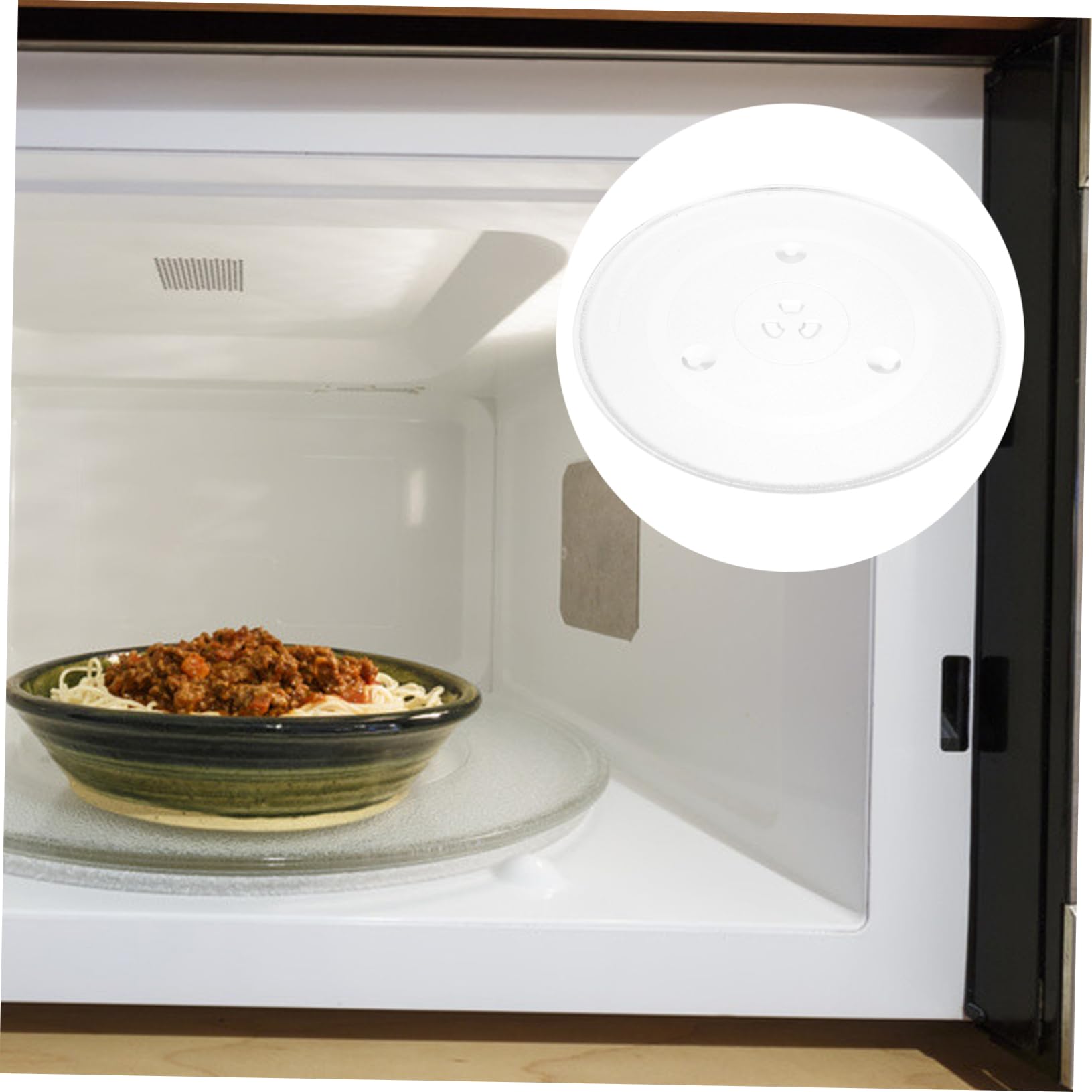 Piatto Girevole in Vetro per Microonde Piatto Girevole di Ricambio per Forno Microonde Vassoio Facile da Pulire e Installare