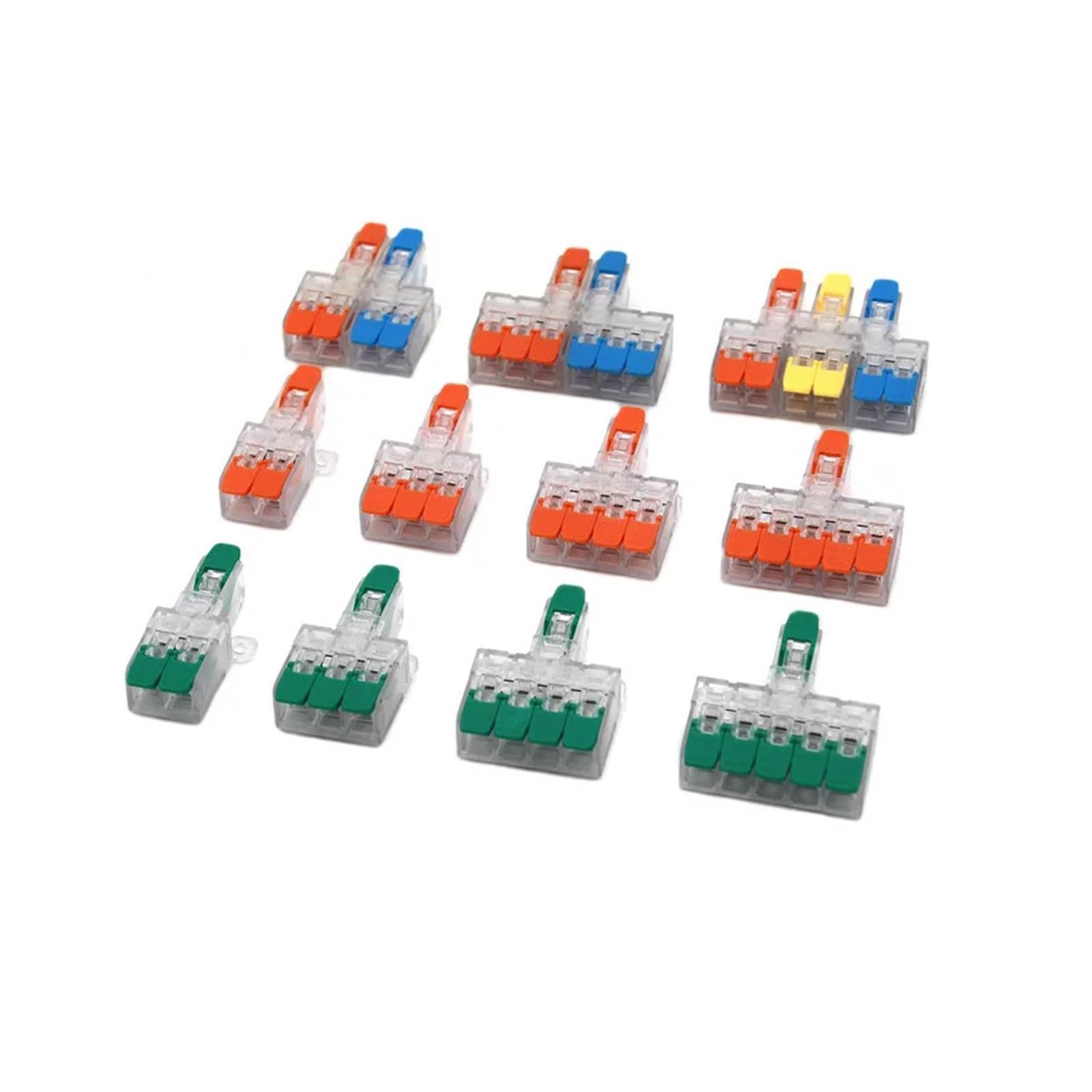 Wire Connectors 1 2 3 Pin Splitter Led Electric Push In Terminal Blocks Quick Connector Conductor Cable Junction Box 0.5-6mm²(Y626)